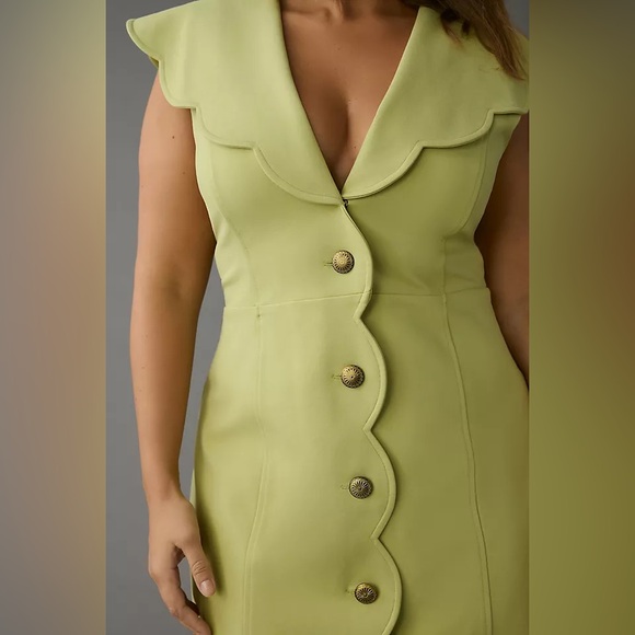 Anthropologie Dresses & Skirts - NWT XXS Anthropologie Maeve Scalloped Buttondown Dress